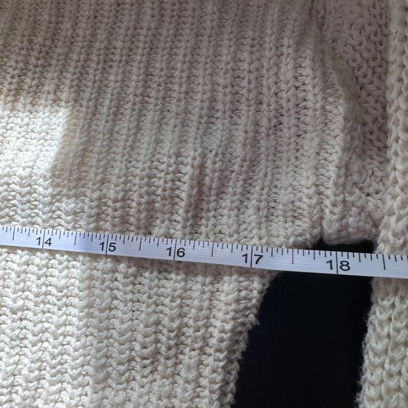 Sugar Moon Womens XS Cream Knit Cropped Sweater 100% Cotton Long Sleeves Lightwe - Picture 6 of 7